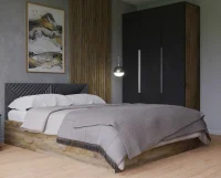 Модульная спальня Копенгаген дуб сандал/серый графит Модульная спальня Копенгаген дуб сандал/серый графит