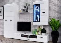 Гостиная Нэнси NEW Вариант №2 белый/белый глянец