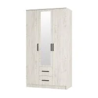 Шкаф 3-х створчатый Фиеста дуб крафт белый