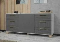 Комод Копенгаген белый/серый графит Комод Копенгаген белый/серый графит