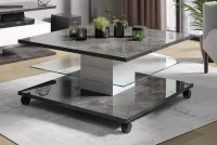 Стол журнальный Diamond тип 1 белый/ателье темный глянец Стол журнальный Diamond тип 1 белый/ателье темный глянец