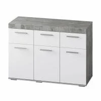 Комод Инстайл КМ-03 бетон/белый Комод Инстайл КМ-03 бетон/белый