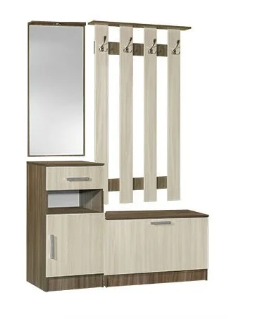 Прихожая Машенька 1,2 ясень шимо темный/шимо светлый