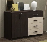 Комод Премьер-6 венге/дуб белфорт Комод Премьер-6 венге/дуб белфорт