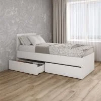 Кровать односпальная Мори с ящиками КРМЯ 900.1 белый Кровать односпальная Мори с ящиками КРМЯ 900.1 белый