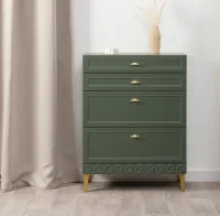 Комод Марион 16.249 дымчатый зеленый/олива шагрень