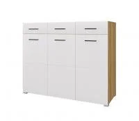 Комод Ненси дуб крафт золотой/белый глянец Комод Ненси дуб крафт золотой/белый глянец