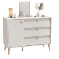 Комод с дверкой и тремя ящиками Афина 4-44901 кашемир серый Комод с дверкой и тремя ящиками Афина 4-44901 кашемир серый