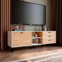 Тумба ТВ Парус-9 белый/дуб крафт золотой