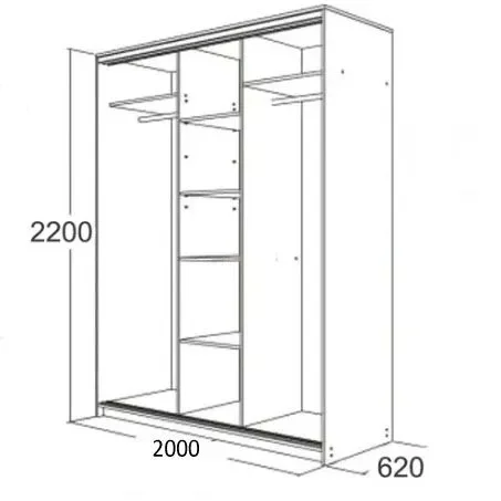 Шкаф-купе Мираж 20.2 венге/дуб млечный