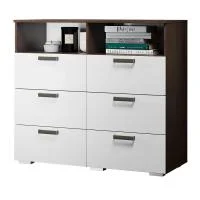 Комод Азаро венге/белый глянец Комод Азаро венге/белый глянец