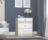 Комод Галактика дуб сонома/белый глянец Комод Галактика дуб сонома/белый глянец