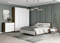 Спальный гарнитур Роза орех франклин/белый софт тренто Спальный гарнитур Роза орех франклин/белый софт тренто