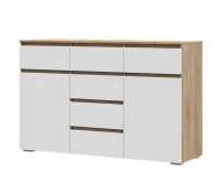 Комод 6 ящиков Хелен КМ-05 дуб крафт золото/белый Комод 6 ящиков Хелен КМ-05 дуб крафт золото/белый