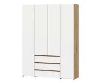 Шкаф комбинированный 4-х створчатый Некст-1 дуб золотой/белый