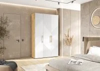 Шкаф 3-х створчатый Ирис 1350 браш вайт/дуб крафт