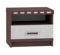Тумба прикроватная с 1-м ящиком Ольга-13 ясень анкор темный/ясень анкор светлый Тумба прикроватная с 1-м ящиком Ольга-13 ясень анкор темный/ясень анкор светлый