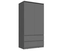 Шкаф Челси 2-х створчатый комбинированный графит