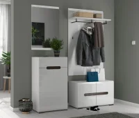 Модульная прихожая Ацтека белый глянец