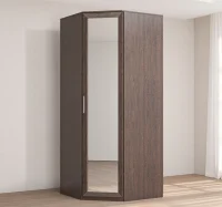 Шкаф угловой с зеркалом Кэт-4 венге/caiman темный