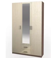 Шкаф 3-х створчатый Трио ясень шимо темный/ясень шимо светлый