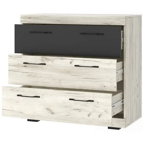 Комод Соната КС-900 дуб крафт белый/антрацит Комод Соната КС-900 дуб крафт белый/антрацит