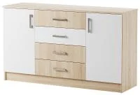 Комод Беатрис К1400 дуб сонома/белый глянец Комод Беатрис К1400 дуб сонома/белый глянец