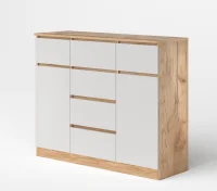 Комод Охта Лайт 1200.4 дуб вотан/белый Комод Охта Лайт 1200.4 дуб вотан/белый