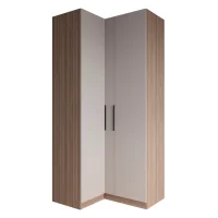 Шкаф угловой Роза 1100 орех франклин/бежевый скин ройс