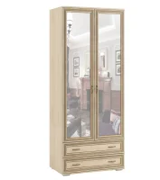 Шкаф двухстворчатый с зеркалом Ливорно ЛШ-23 дуб сонома
