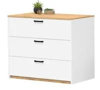 Комод Фокус №9 дуб бунратти/белый Комод Фокус №9 дуб бунратти/белый