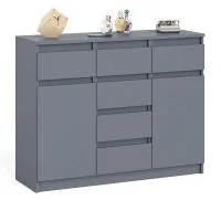 Комод с ящиками и дверками МК 1200.4 графит Комод с ящиками и дверками МК 1200.4 графит