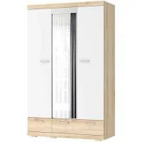 Шкаф Соната ШСЗ-1350 дуб сонома/белый глянец