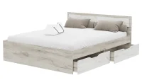 Кровать Гармония с ящиками КР-604, 160*200 дуб крафт белый/дуб крафт серый Кровать Гармония с ящиками КР-604, 160*200 дуб крафт белый/дуб крафт серый
