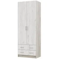 Шкаф 2-х створчатый Гармония ШК-603 М дуб крафт белый/дуб крафт серый