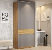 Шкаф Бостон ШК-001 дуб крафт золотой/серый шифер