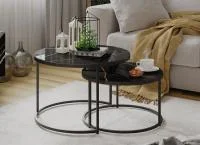 Стол журнальный Вега черный, стекло черное золото Стол журнальный Вега черный, стекло черное золото