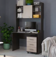 Стол компьютерный с надстройкой ПКС-9 венге/дуб белфорт