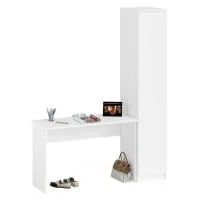 Комплект Мори Стол письменный МСП 1200.1 + Пенал МШ 400.1 белый