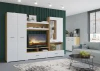 Гостиная Ненси-1 дуб крафт золотой/белый глянец