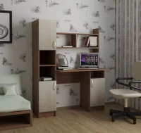 Стол компьютерный ПКС-6 ясень шимо темный/шимо светлый