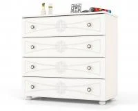 Комод Онега К-15 дуб беленый/белый вельвет Комод Онега К-15 дуб беленый/белый вельвет