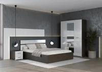 Спальня Ненси венге/белый глянец Спальня Ненси венге/белый глянец