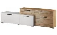 Тумба ТВ Альберо белый/дуб вотан