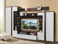 Стенка Хилтон-1 венге/белый глянец