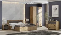 Модульная спальня МСП-1 дуб золотой/камень темный Модульная спальня МСП-1 дуб золотой/камень темный