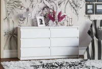 Комод на шесть ящиков МК 1380.6 белый