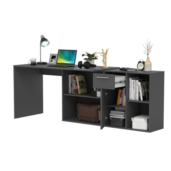 Стол письменный Лайт 03.245.01 тёмно-серый