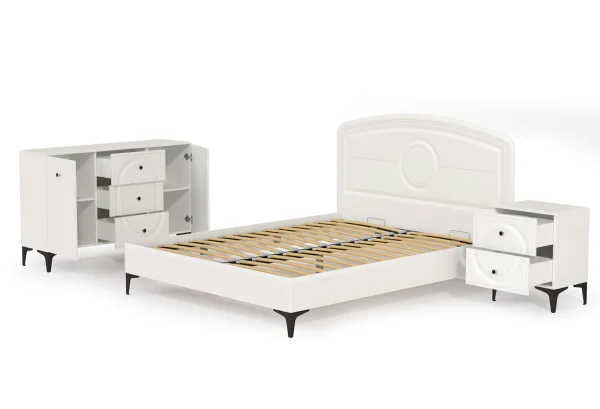 Модульная спальня Валенсия белый шагрень Модульная спальня Валенсия белый шагрень