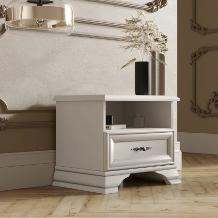 Тумба прикроватная Кентаки KOM1S белый